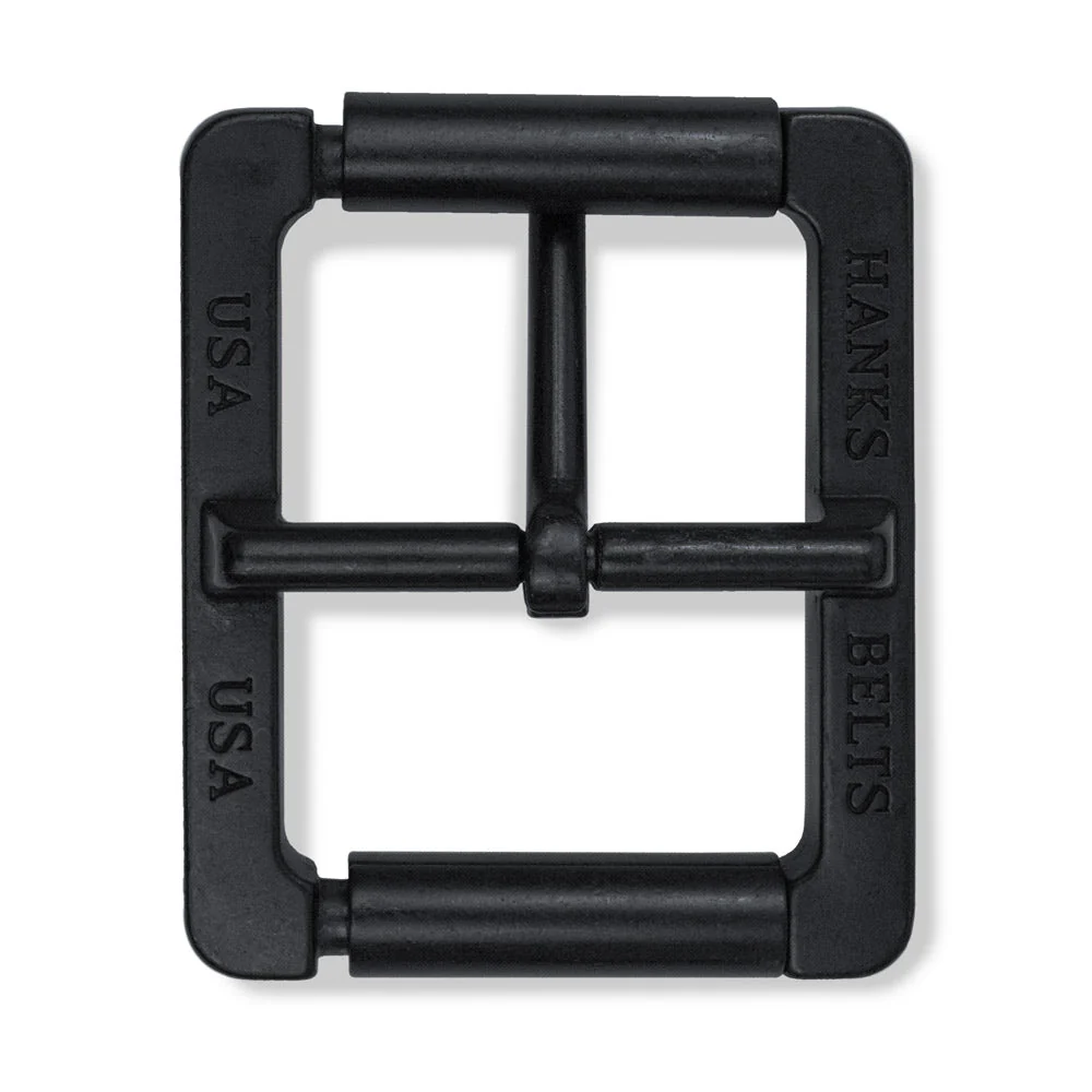1.5" Matte Black #6 Double Roller Buckle - Image 2